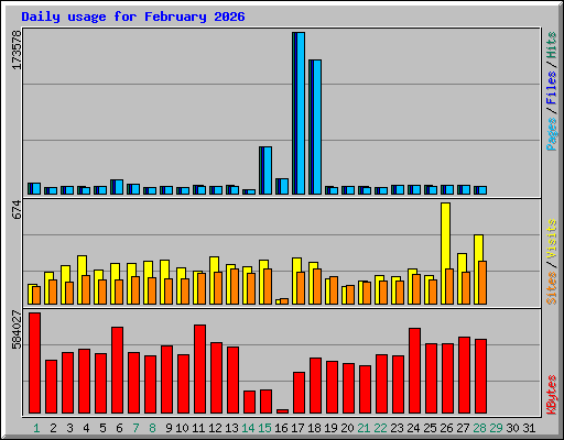 Daily usage for February 2026