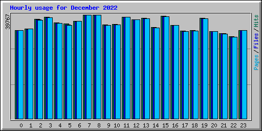 Hourly usage for December 2022