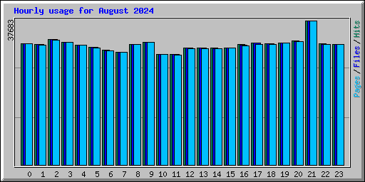 Hourly usage for August 2024