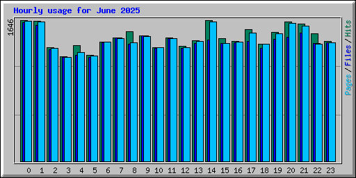 Hourly usage for June 2025