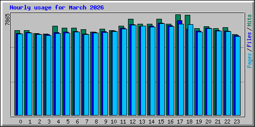 Hourly usage for March 2026